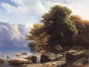 Alexandre Calame THe Lake of Thun oil painting artist